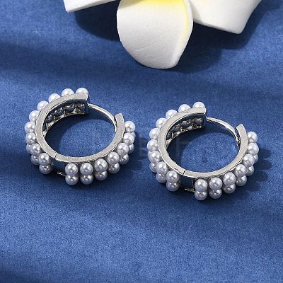 Round Brass Hoop Earrings EJEW-H180-11P-1