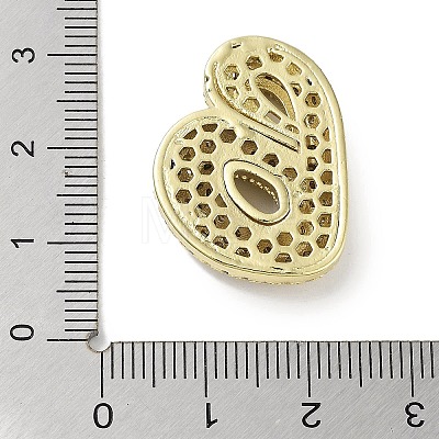 Rack Plating Brass Micro Pave Clear Cubic Zirconia Pendants KK-R163-05B-G-1