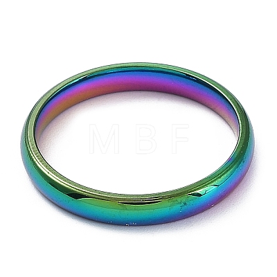 Ion Plating(IP) 304 Stainless Steel Flat Plain Band Rings STAS-I160-D-16mm-M-1