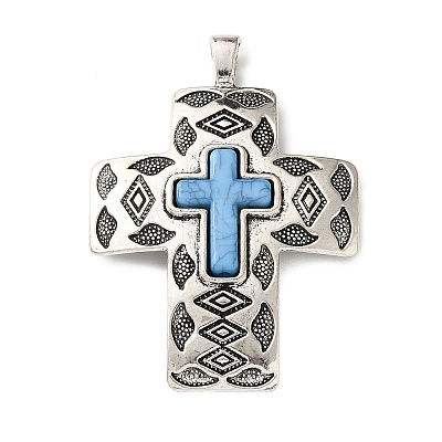 Synthetic Turquoise Pendants GG-XCP0001-01-1