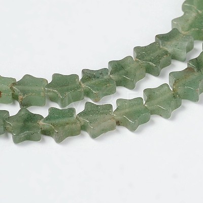 Green Aventurine Star Bead Strands G-M201-26-8mm-1