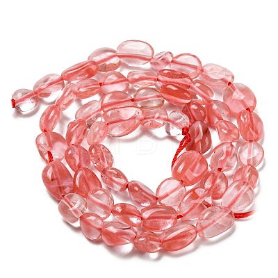 Cherry Quartz Glass Beads Strands LS-G-P497-01A-10-1