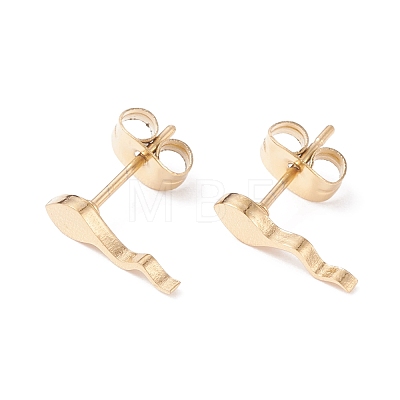 Tadpole Shape 304 Stainless Steel Stud Earrings for Women EJEW-Z017-08G-1