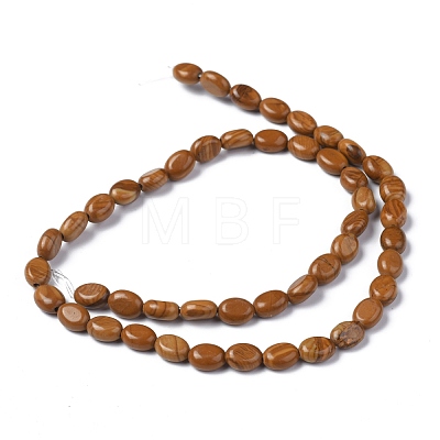 Natural Yellow Wood Lace Stone Beads Strands G-Z006-A23-1