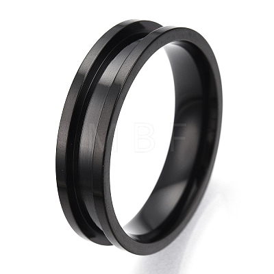 201 Stainless Steel Grooved Finger Ring Settings RJEW-TAC0017-6mm-05B-1