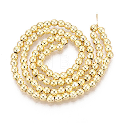 Electroplate Non-magnetic Synthetic Hematite Beads Strands G-L485-01C-G-1