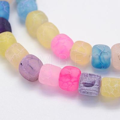 Natural Agate Beads Strands G-G705-8mm-01-1