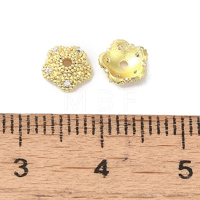 Rack Plating Brass Beads Caps KK-B088-04A-G-1