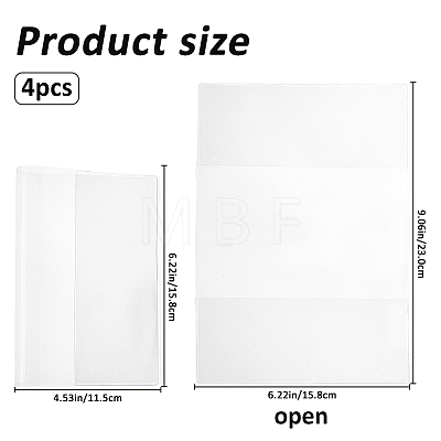 Transparent PVC Book Cover AJEW-WH0596-723A-1