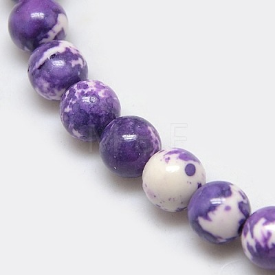 Synthetic Fossil Beads Strands G-L028-8mm-03-1