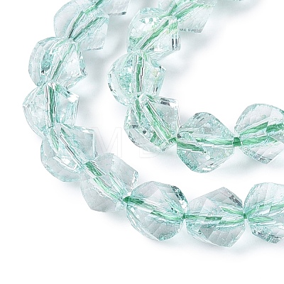 Crackle Transparent Glass Beads Strands GLAA-N068-02A-04-1