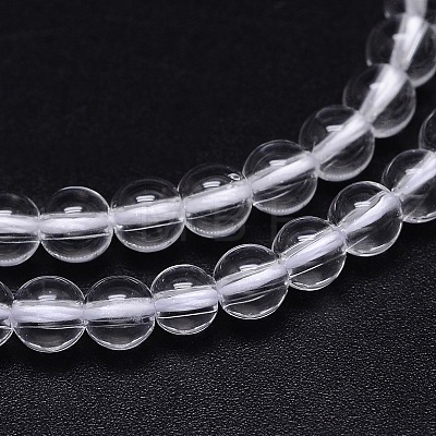 Round Natural Grade AA Quartz Crystal Beads Strands LS-G-H1648-6mm-01N-AA-1