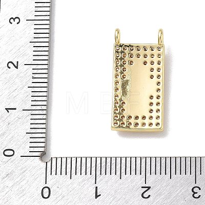 Religion Brass Micro Pave Clear Cubic Zirconia Pendants KK-L268-026G-01-1