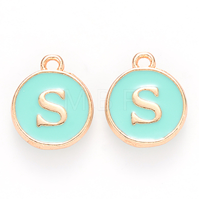 Golden Plated Alloy Enamel Charms ENAM-S118-05S-1