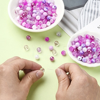 300Pcs 10 Styles Mixed Styles Acrylic Beads MACR-YW0002-99A-1