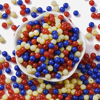 Opaque Acrylic Beads SACR-Q004-01K-1