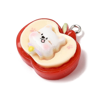 Opaque Resin Imitation Food Pendants RE-CBAAB56-08-1