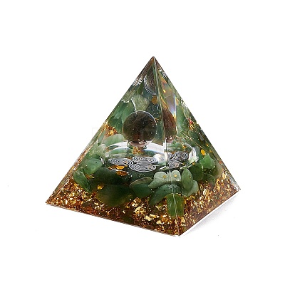 Orgonite Pyramid Resin Display Decorations DJEW-I017-01H-1