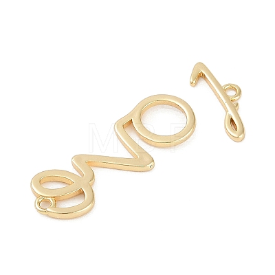 Brass Toggle Clasps KK-K391-17G-1