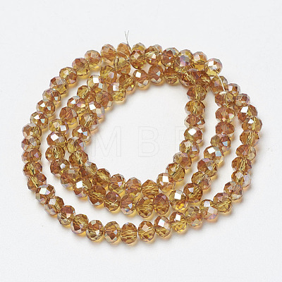 Electroplate Glass Beads Strands EGLA-A034-T2mm-J13-1