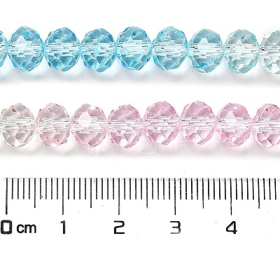 Transparent Painted Glass Beads Strands DGLA-A034-T6mm-A21-1