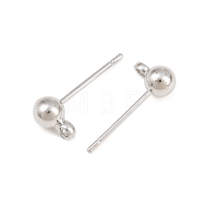Brass Stus Earring Findings KK-CBA3CA1-01P-1