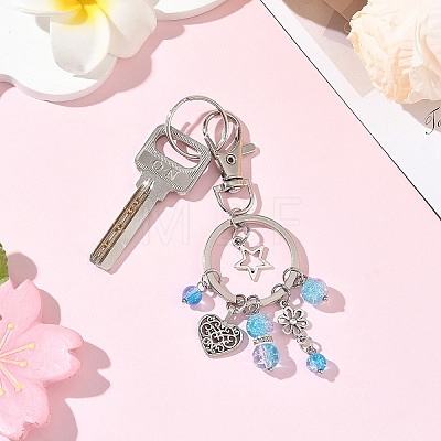 Alloy & Glass Keychains KEYC-YW00303-02-1