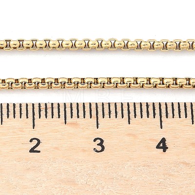 Ion Plating(IP) 304 Stainless Steel Venetian Chain Necklace Making STAS-A028-N032G-1
