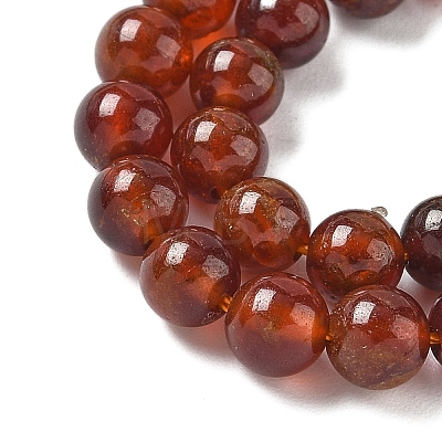 Natural Orange Garnet Beads Strands G-G271-B01-6mm-1