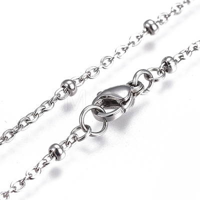304 Stainless Steel Cable Chain Necklaces NJEW-JN02352-1