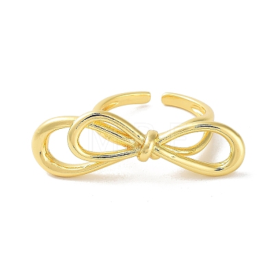 Brass Open Cuff Ring RJEW-E292-07G-1