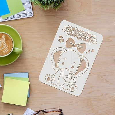 Large Plastic Reusable Drawing Painting Stencils Templates DIY-WH0202-220-1