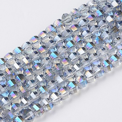 Electroplate Glass Beads Strands EGLA-L012-A-FR02-1