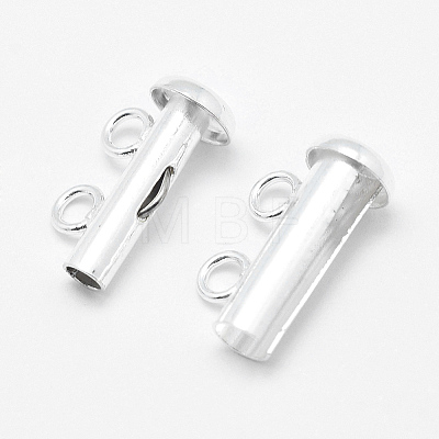 Sterling Silver Slide Lock Clasps STER-K035-01-1