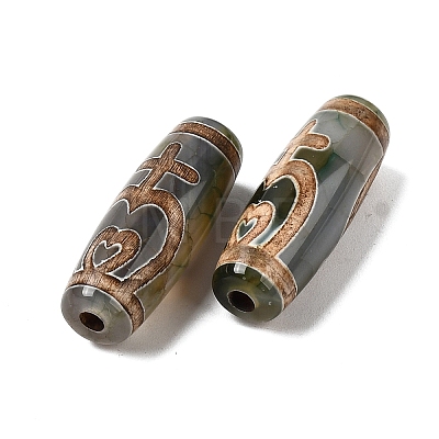 Tibetan Style dZi Beads TDZI-E004-18-1