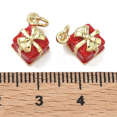Brass Enamel Pendants KK-F933-18G-1