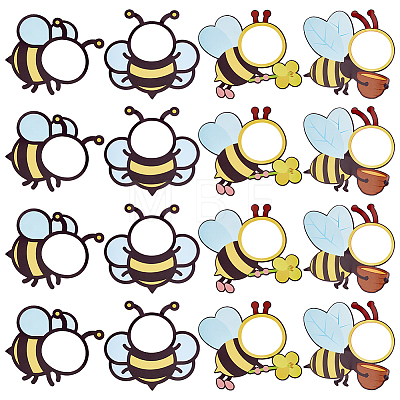 60Pcs 4 Styles Bees Cutouts AJEW-PH0008-60-1