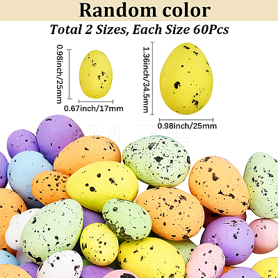 120Pcs 2 Styles Foam Simulated Pigeon Eggs DIY-SP0007-60-1