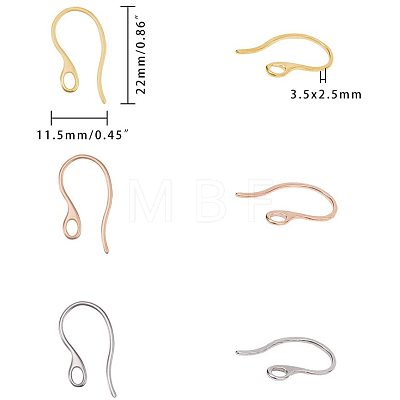 304 Stainless Steel Earring Hooks STAS-PH0019-05-1