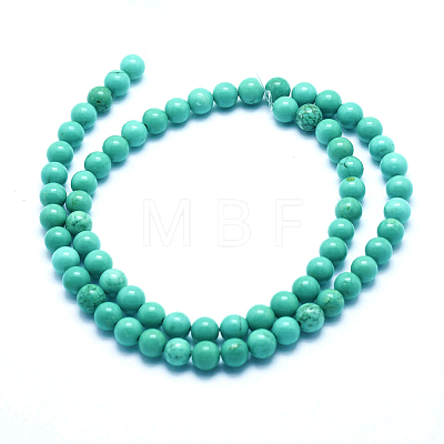 Natural Magnesite Beads Strands G-K244-02-6mm-02-1