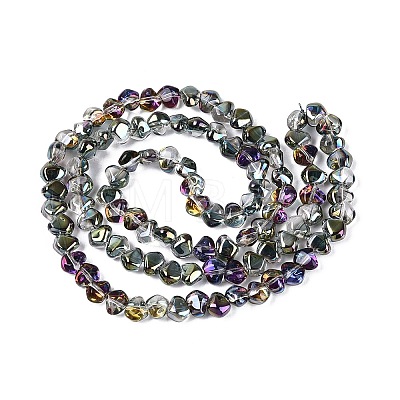 Electroplate Transparent Glass Beads Strands EGLA-Q133-01A-06-1