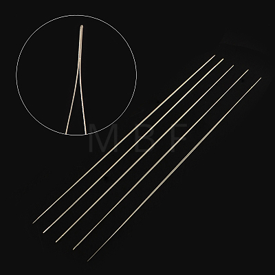 Iron Collapsible Big Eye Beading Needles ES001Y-S-57mm-01-1