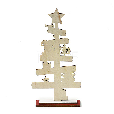 Christmas Theme Wood Display Decorations DJEW-G041-01A-1