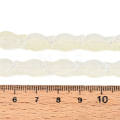 Frosted Glass Beads Strands GLAA-T023-40C-08-1