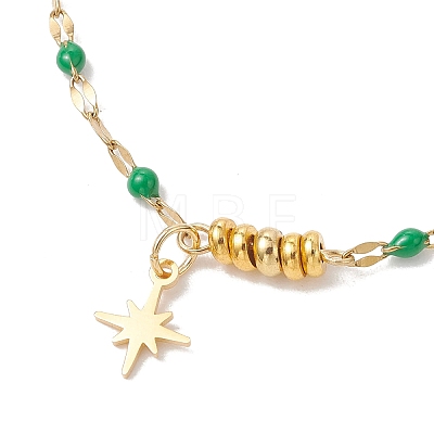 7Pcs Star 304 Stainless Steel Charm Bracelets BJEW-JB13545-1