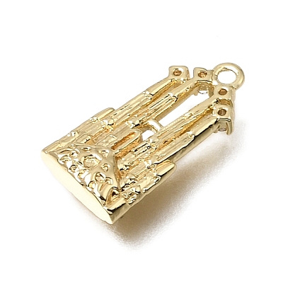 Brass Micro Pave Clear Cubic Zirconia Pendants KK-A302-11G-1