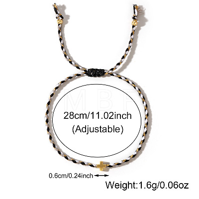 Mother's Day Adjustable Brass Bead Braided Bead Bracelets YE2550-8-1