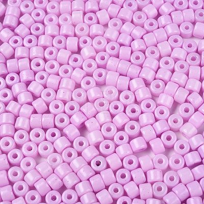 Opaque Baking Paint Glass Seed Beads SEED-T008-02S-1