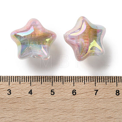 UV Plating Transparent Acrylic Beads TACR-P012-01A-04-1