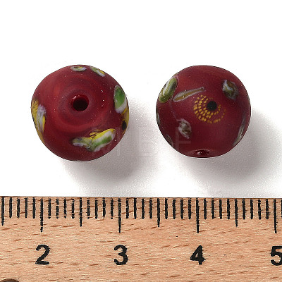 Handmade Frosted Lampwork Beads LAMP-C016-04C-01-1